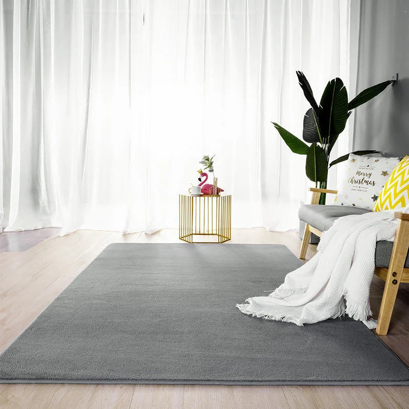 Grey Rugs Living Room Sofa Area Coral Velvet Carpet In The Bedroom Thicken Balcony Cushion Antiskid Kid Bedside Floor Home Decor