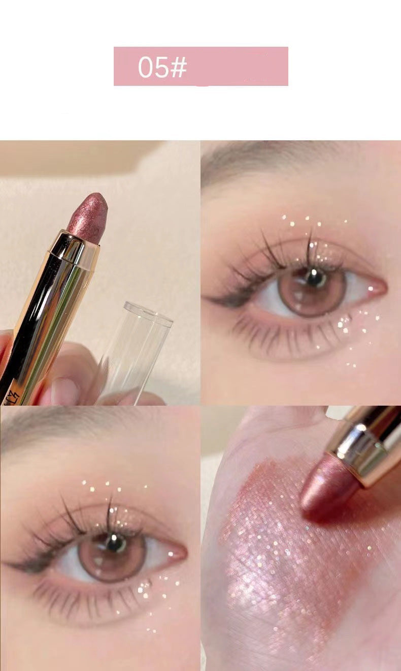 Myho Lazy Eye Makeup Highlight Eye Shadow Pen Lying Silkworm Pen Double-Headed Eye Shadow Stick Non-Blooming Eye Makeup Repair High Gloss Cream for Women