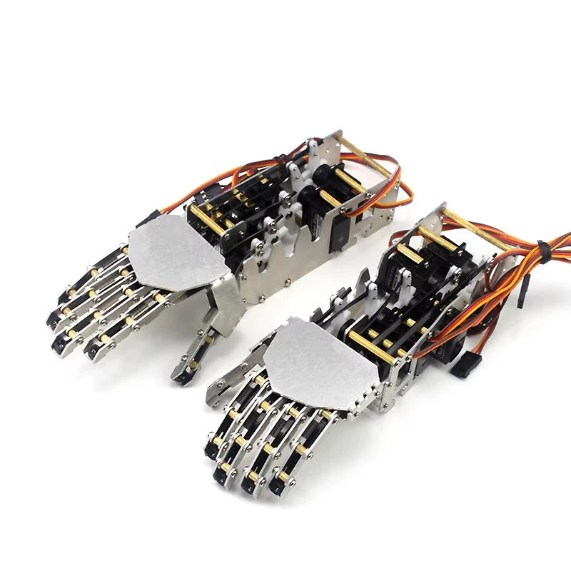 5 Dof Humanoid Hand Five Fingers Metal Manipulator Arm Left Right Hand with A0090 Servo for Robot DIY Kit Programmble Robot Hand