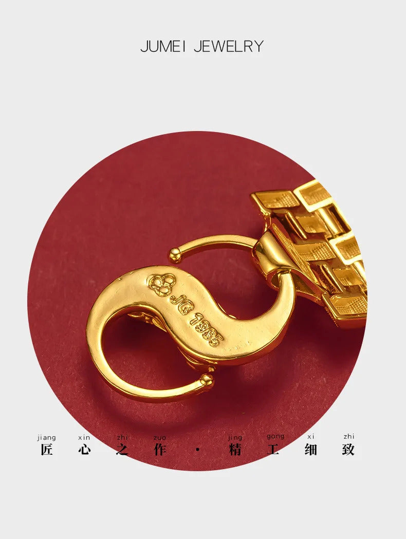 9999 24K  real gold store, same style gold bracelet for men and women, powerful and exquisite jewelry