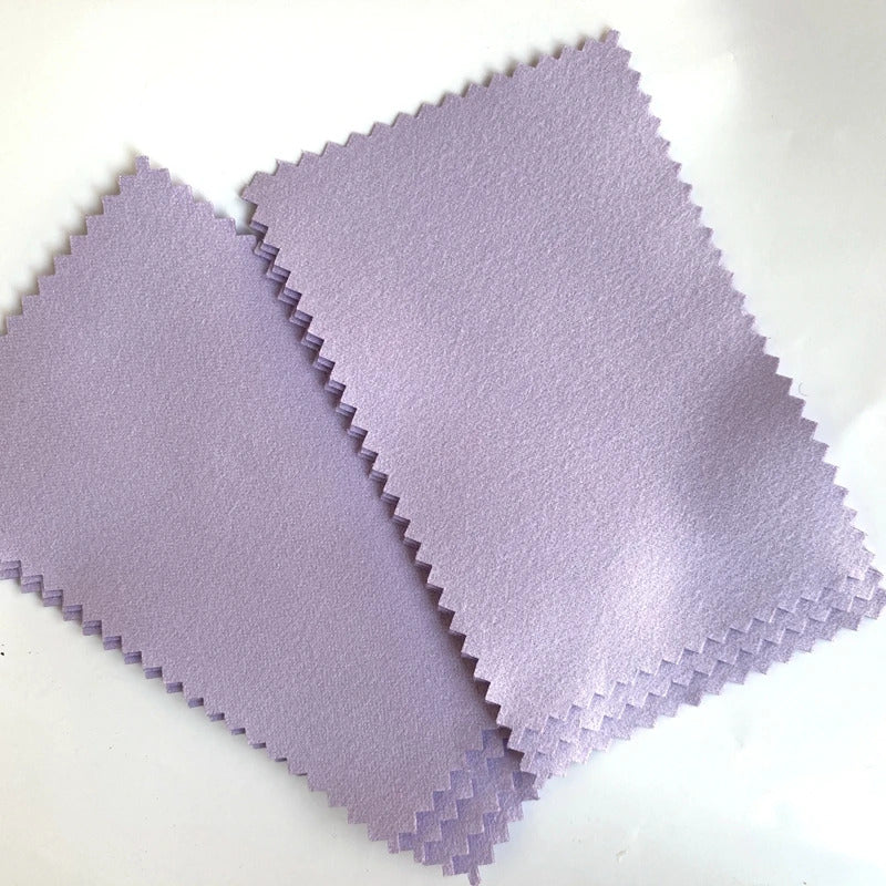 100pcs Emboss Custom LOGO 8*8cm Silver Polish opp bags Cloth for silver Jewelry Cleaner Blue Microfiber suede fabric material