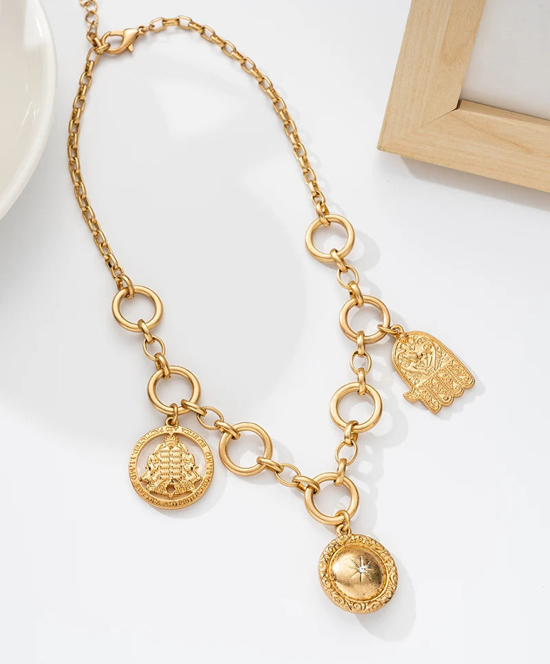 red Pepper Necklaces for Women Multilayer Collar Chain Verse Christian Jewelry 18K Gold Choker Plated/Stainless