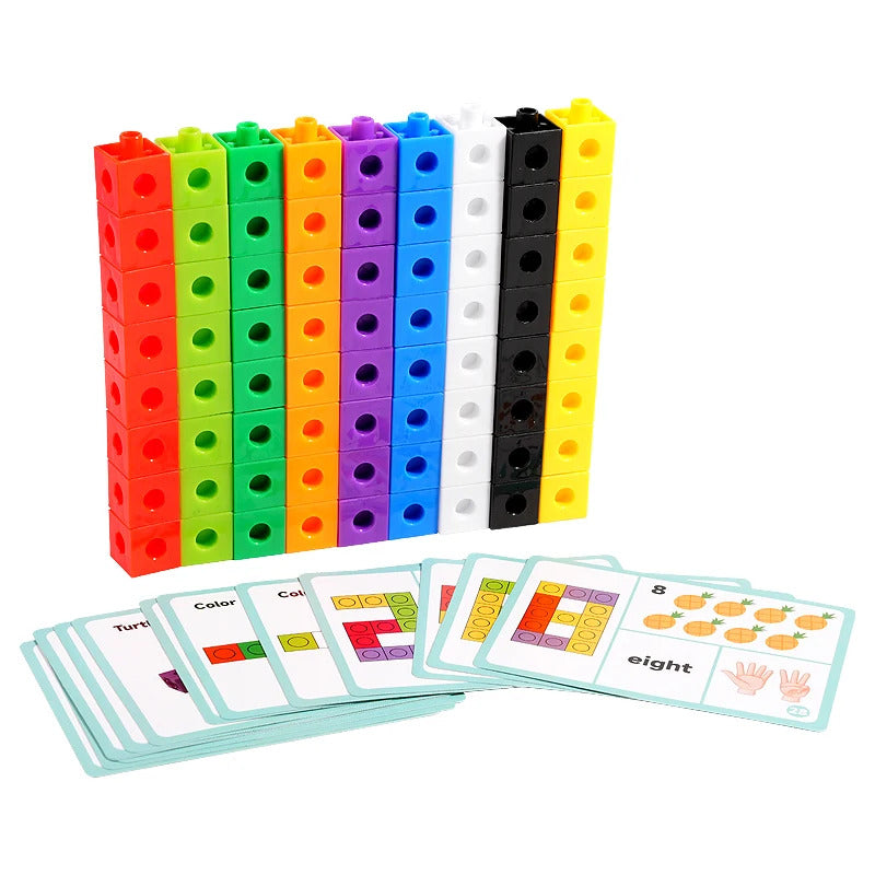 Magic Cube Puzzle Building Blocks Kindergarten Educational Color Recognition DIY Building Blocks Toys Gifts With Changing Colors