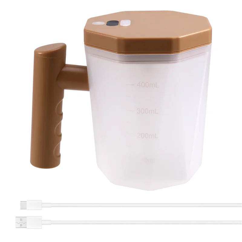 Efficient-Office & Home Essential: Digital Rechargeable Self-Stirring Coffee Mug, Automatic Drink Mixer