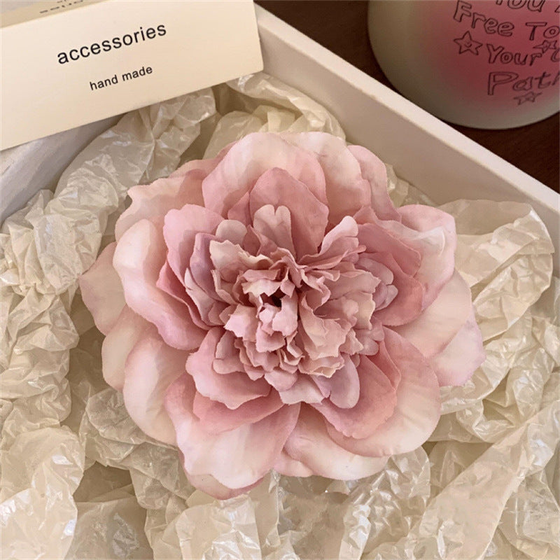 Vacation Organza Flower Hair Clip Travel Outing Hair Accessories Atmosphere Clip Duckbill Clip Hairpin Side Clip Hair Ornament