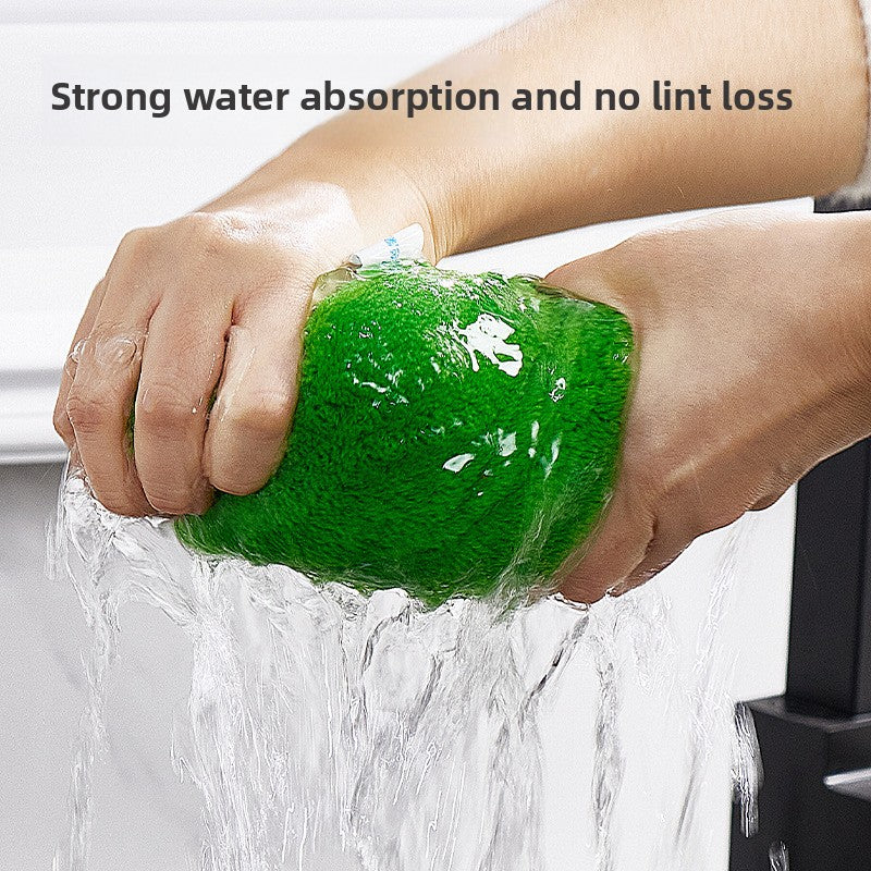 Seven Colors Cleaning Cloth Household Cleaning Absorbent Non-Shedding Thickened Special Towel for Glass Wiping Bamboo Fiber Dishwashing Cloth