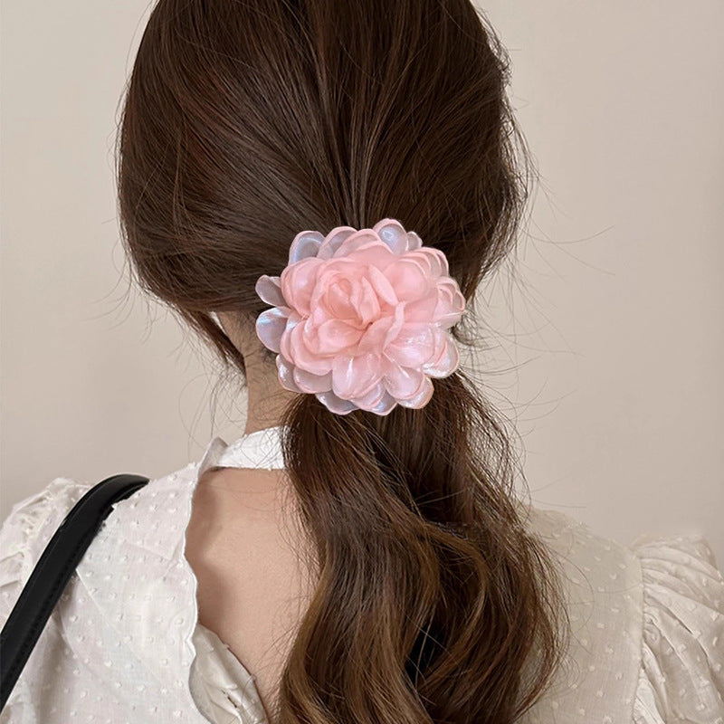 Holiday Organza Flower Barrettes Travel Travel Hair Accessories Atmosphere Clip Duckbill Clip Hairpin Side Clip Headdress