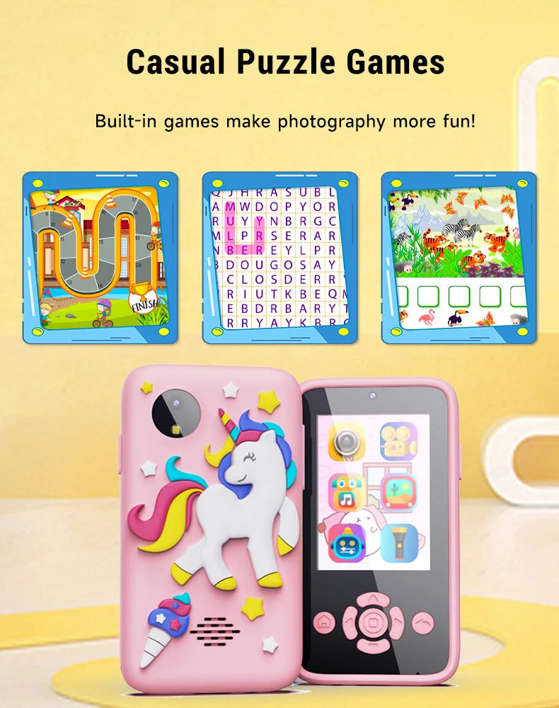 Baby Phone Toys Smart Phone Camera Toys Cartoon Musical Mini  Cellphone Learning Toy Silicone cover Toy Kids Digital Camera Gift