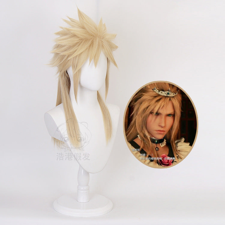 [Haogang] Final Fantasy 7 Claude Strave Cosplay Wig Women's Dual-Use