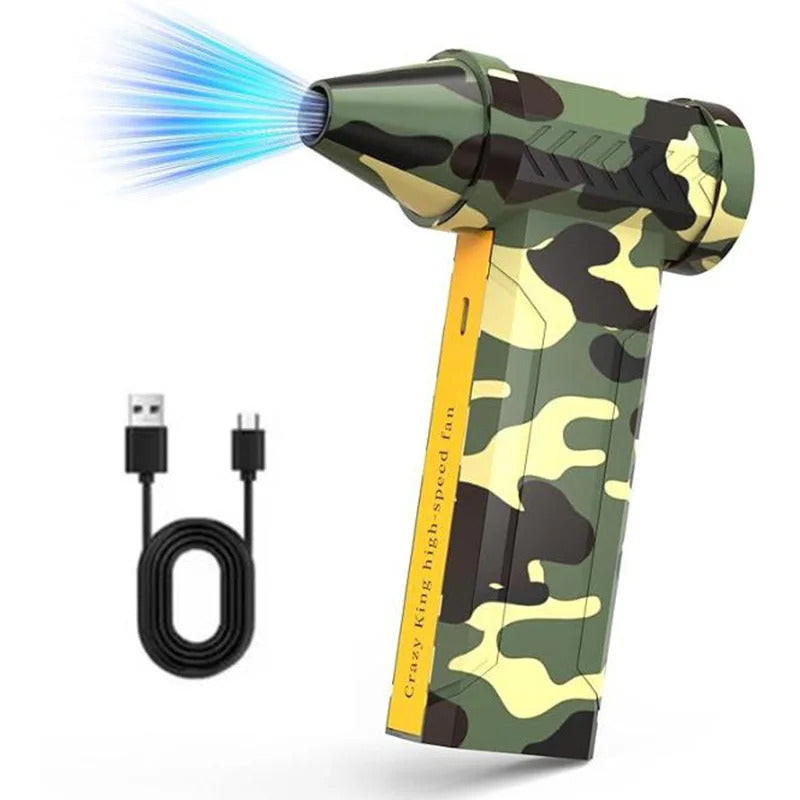 New 360000RPM Electric Air Blower Turbo Jet Fan Brushless Motor High-Speed Turbo Violent Fan USB Charge Powerful Dust Blower