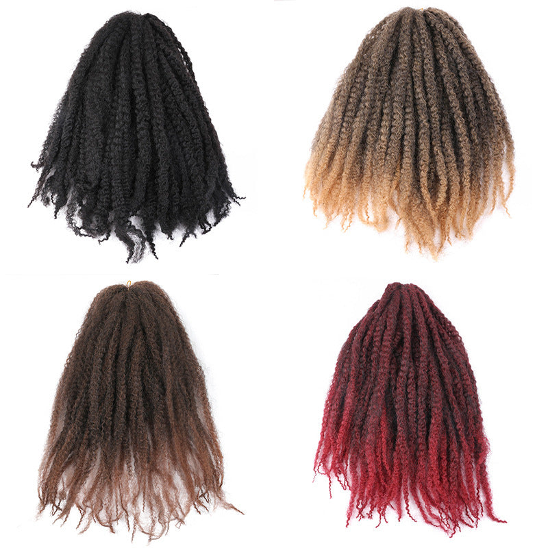 Large Caterpillar Dreadlock Wig Crochet Fluffy Braids Afro Kinky Curly Marley Braids