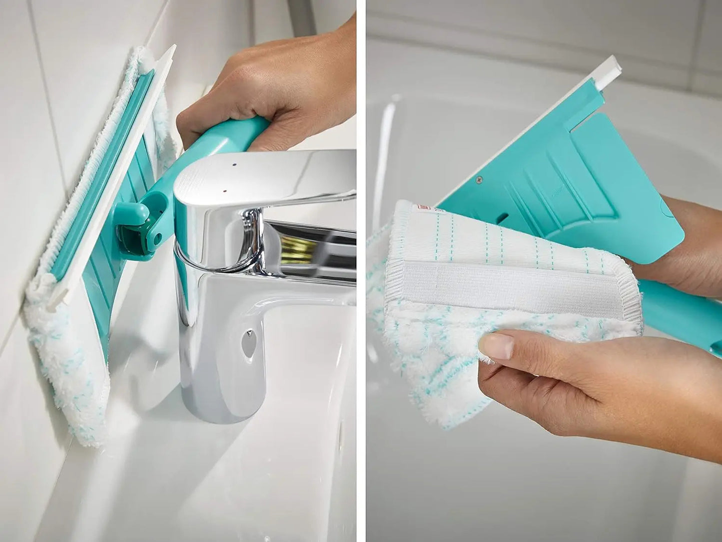 Microfiber Rags Cover for Leifheit Tile and Bathtub Wiper, Flexible Pad, Dry and Wet Usage, Mop Floor Clean Cloths, 3PCs