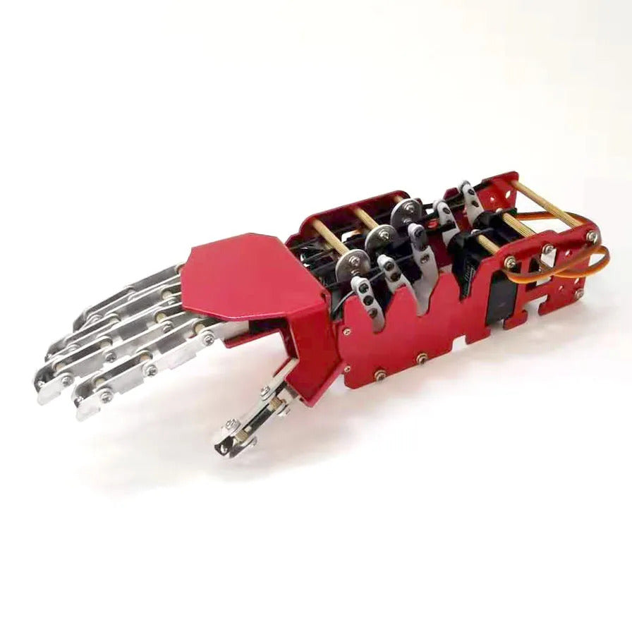 5 Dof Humanoid Hand Five Fingers Metal Manipulator Arm Left Right Hand with A0090 Servo for Robot DIY Kit Programmble Robot Hand
