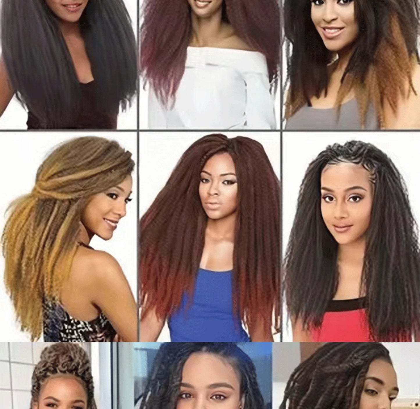 Large Caterpillar Dreadlock Wig Crochet Fluffy Braids Afro Kinky Curly Marley Braids