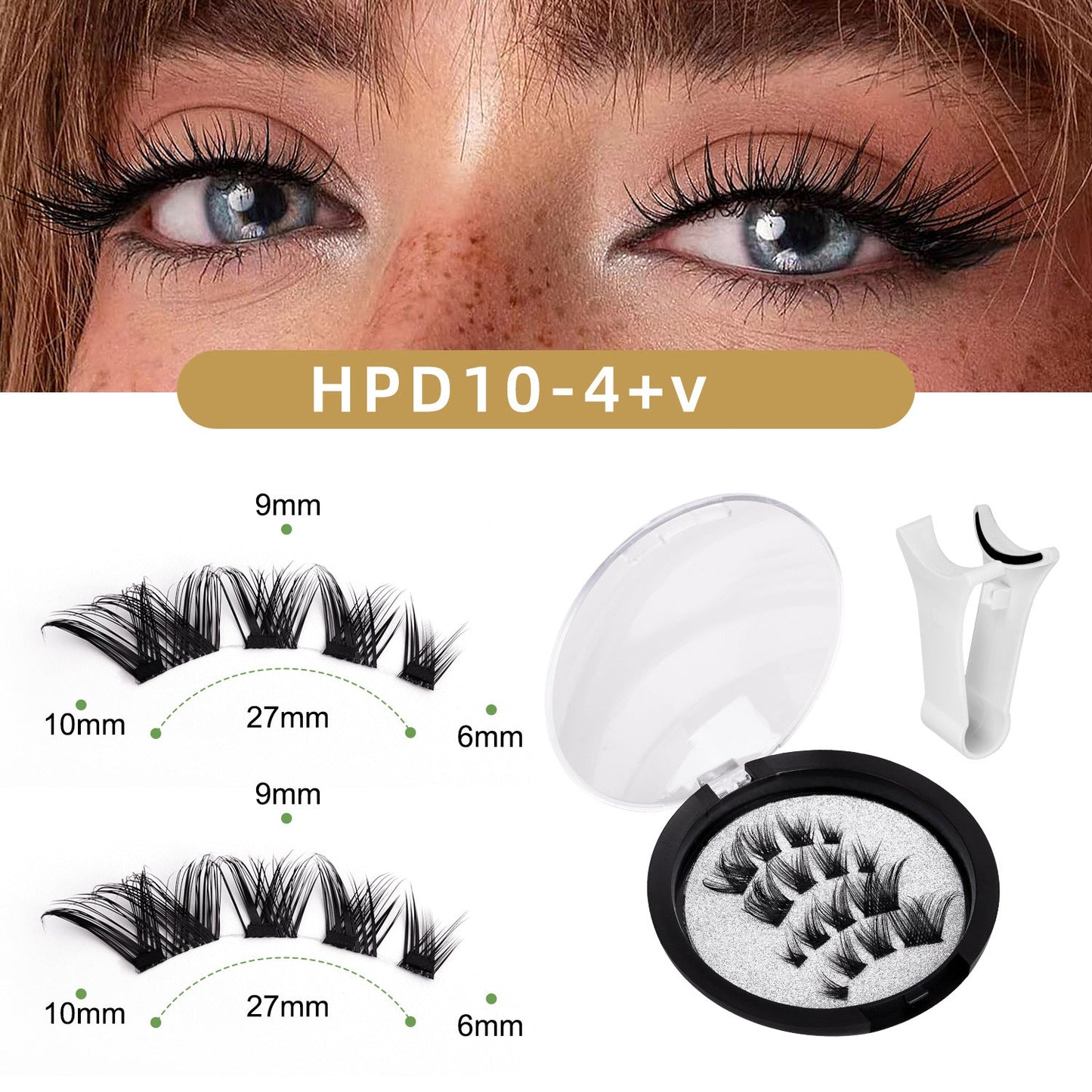 Foreign Trade Hot-Selling Magnetic False Eyelash Set 3D Magnetic Eyelashes No Glue No Removal Magnetic False Eyelashes Factory Direct