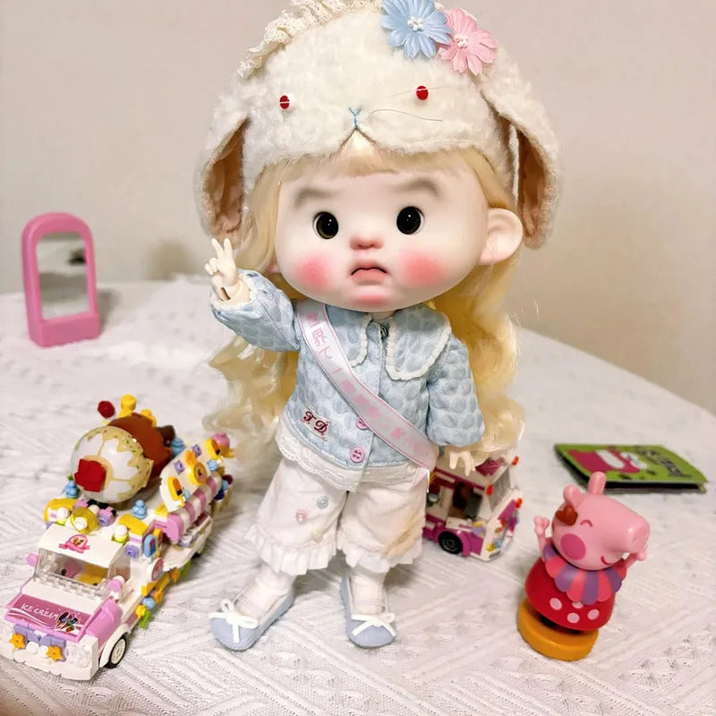 ShugaFairy New Design 1/6 PangPi Big Head with Baby Body Resin Material Cute Ball Jointed Dolls