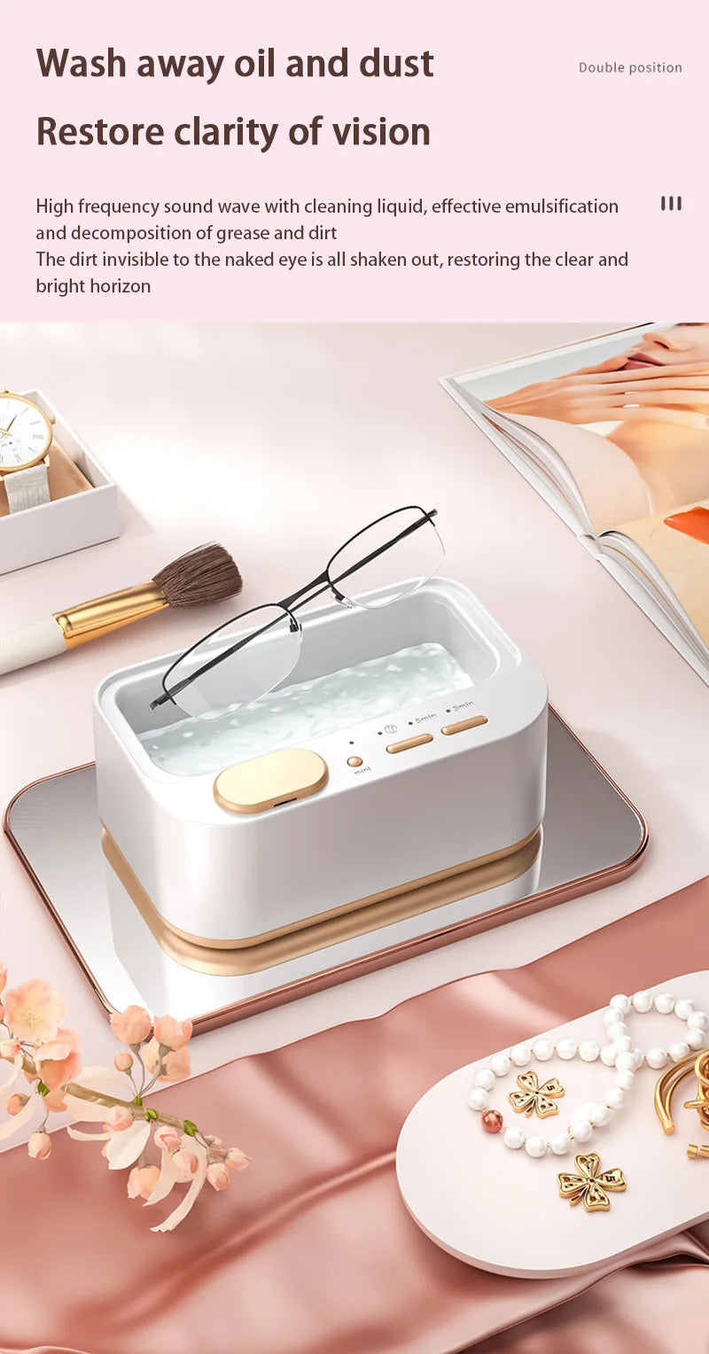 Xiaomi Ultrasonic Cleaner Upgrated Portable Household Cleaning Machine Jewelry Glasses Makeup Brush High Frequency Ultrasonic