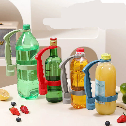 Creative Beverage Bottle Pourer Handle Adjustable Control Pouring Speed Rack Built-in Bottle Opener Beverage Pouring Rack