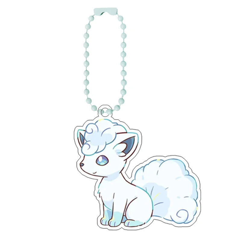 Pokemon Floragato Raichu Rockruff self-Made Cartoon Acrylic Key Chain Backpack Accessories Pendant Anime Classics Collection