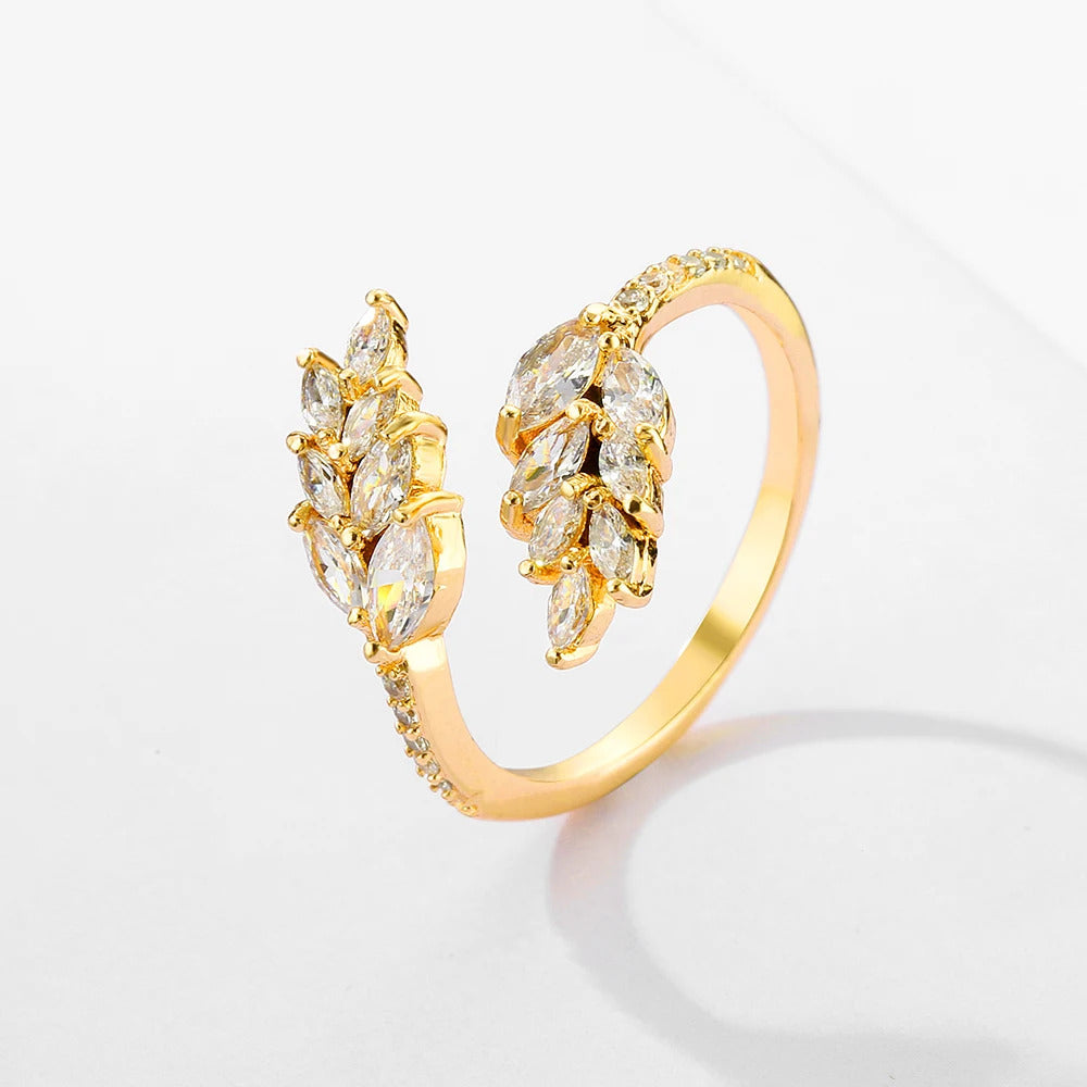 ZAKOL Exquisite Micro Inlay Zircon Butterfly Open Rings for Women Fashion Wedding Party Jewelry