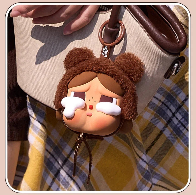 New Genuine Crybaby Series Action Figures Crying Duck Crying Duck Crying Bear Earphone Bag Kids Trendy Peripheral Fashion Gifts