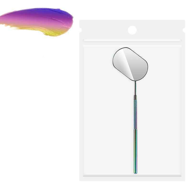 Hot-Selling Cross-Border Stainless Steel Grafting Flowering Auxiliary Tool Special Makeup Beauty Mirror Eyelash Inspection Mirror Eyelash Extensions