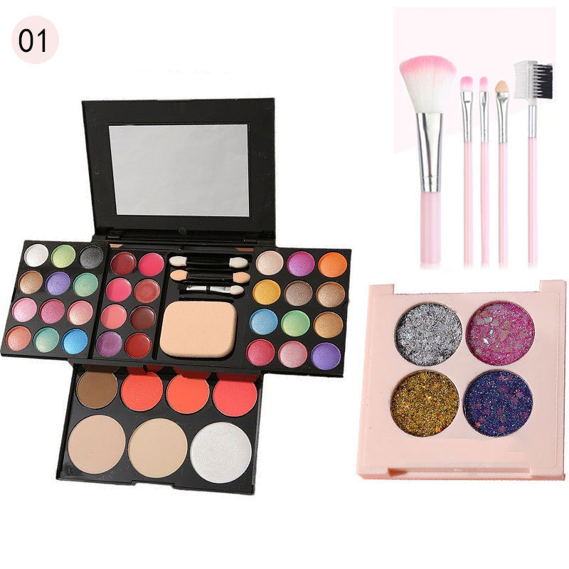 Ashariya 39-Color Eyeshadow Palette Lip Mud Contour Eyeshadow Blush Student Daily Makeup Supplies Cosmetics Eyeshadow