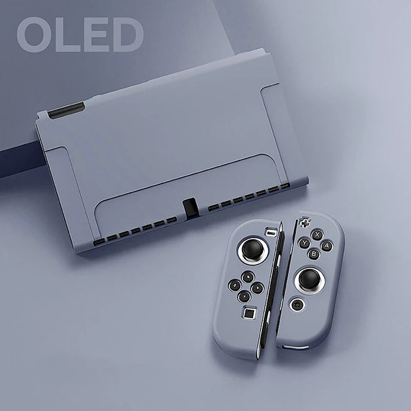 Protective Case Compatible With  Switch OLED Console And Joy-Cons, Switch Can Be Inserted In Dock With Shell