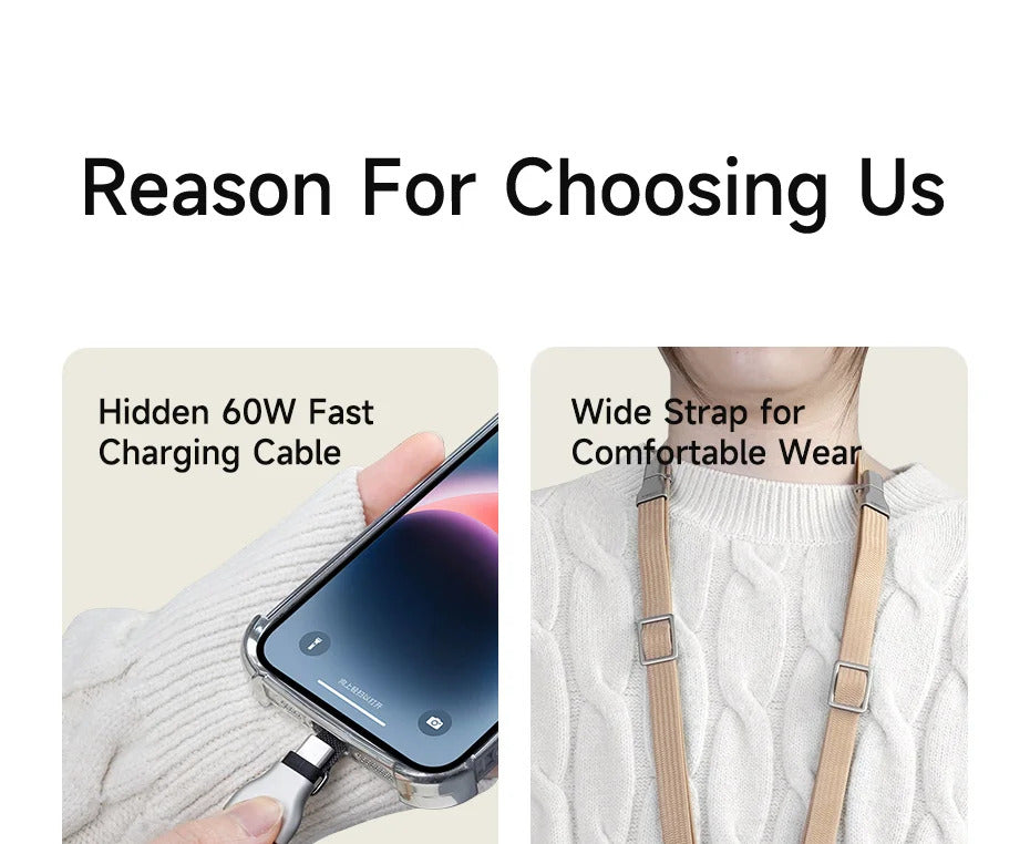 Hagibis Universal Phone Lanyard USB C to USB C Cable Phone Strap Anti-loss C to C Cord for iPhone 16 Pro Max Camera Sony Fuji