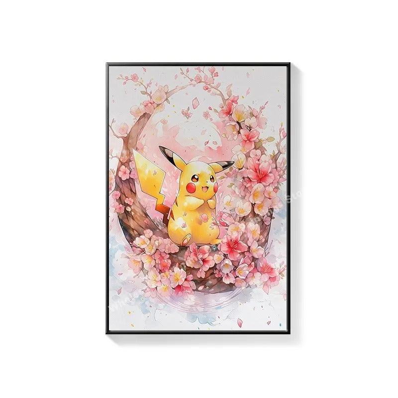 PokeMon Decorations PokeMon PokeMon Pikachu Hanging Paintings Children's Room Cartoon Anime Mural