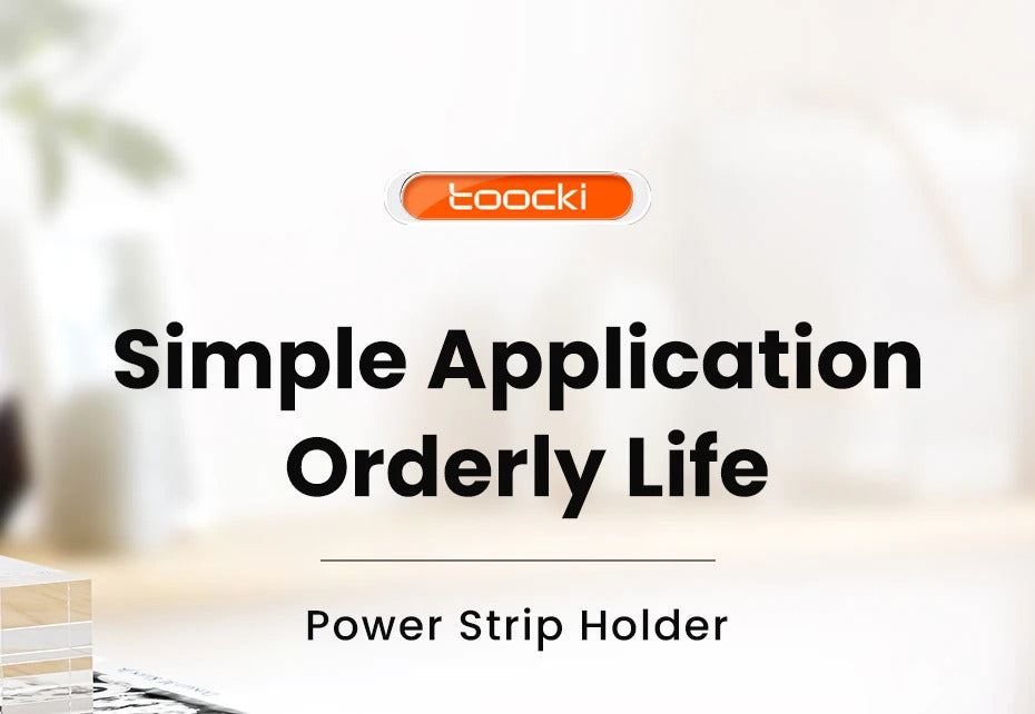 Toocki 1/3 Pcs Power Strip Holder Wall-hanging Plug Punch-Free Fixer Socket Mount Self-Adhesive Cable Wire Organizer For Office