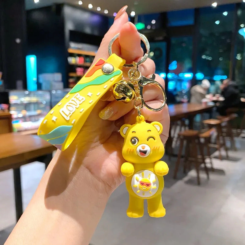 Care Bears Kawaii Keychain for Boys Girls Anime Cartoon Cute Key Ring Bag Car Fashion Decorative Pendant Children Toys Gifts