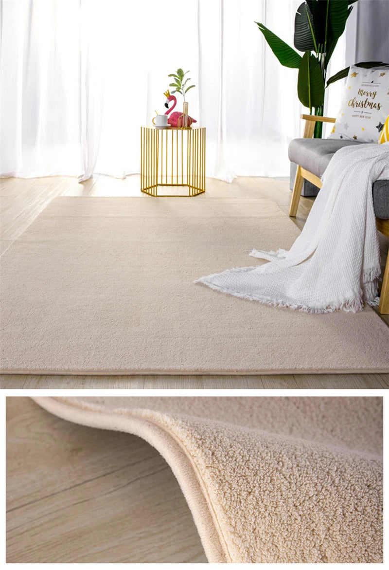 Grey Rugs Living Room Sofa Area Coral Velvet Carpet In The Bedroom Thicken Balcony Cushion Antiskid Kid Bedside Floor Home Decor