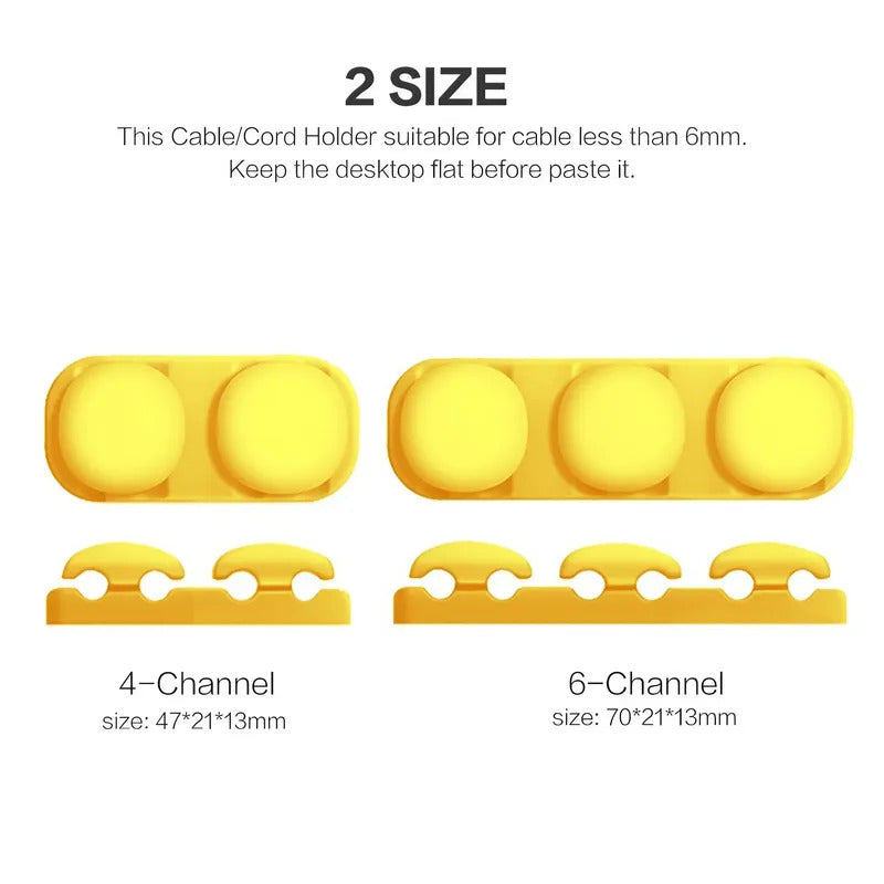 STONEGO Silicone USB Cable Organizer Cable Winder Desktop Tidy Management Clips Cable Holder for Mouse Headphone Wire Organizers