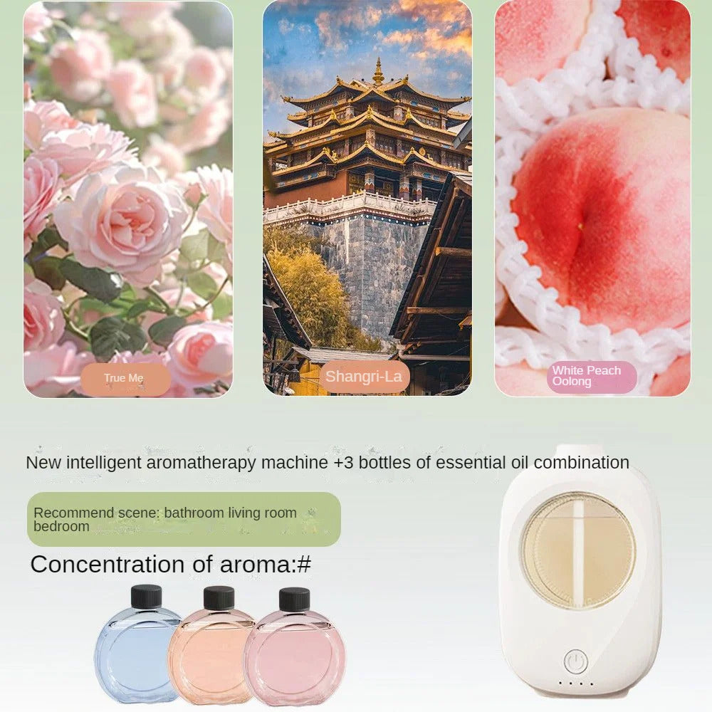 6 Modes Aroma Diffuser Wall Mounted Air Freshener Dispenser Fragrance Essential Oil Air Humidifier Aromatherapy USB Rechargeable