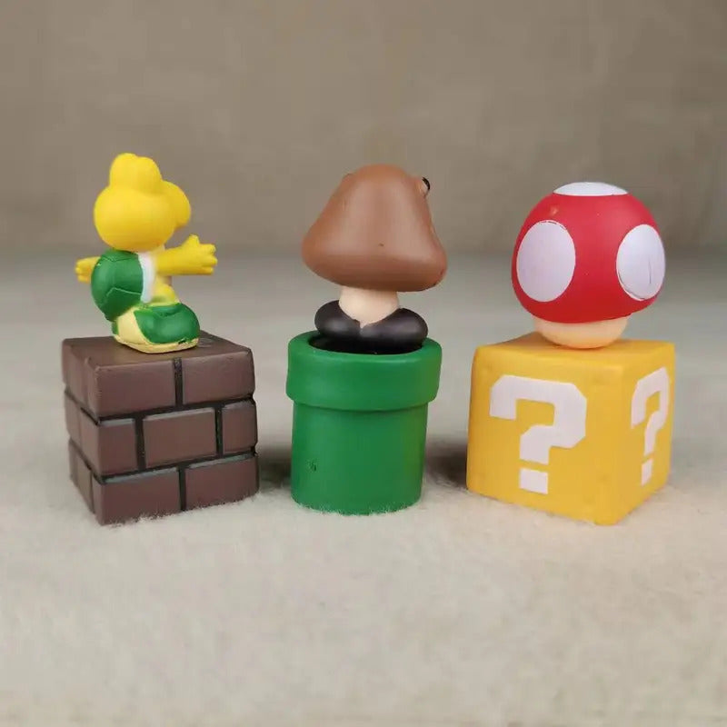 5pcs/set Super Marios Action Figure Model Doll Cake Decoration Car Ornaments Anime Peripherals Children Toys