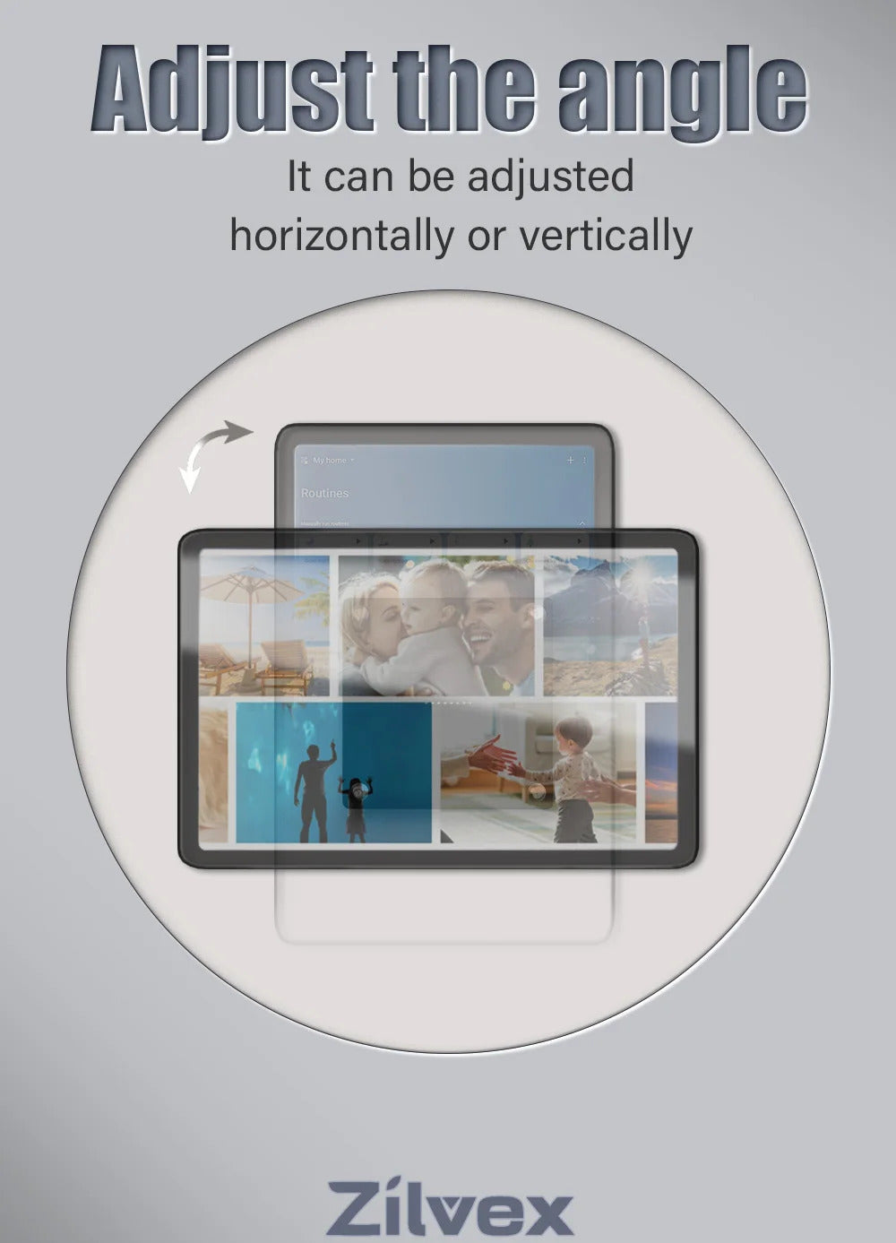 For Samsung Galaxy Tab S9 FE 10.9 inch Stand Wall Mount Tablet Stand 18W Fast Charging Magnetic Wireless Rotatable