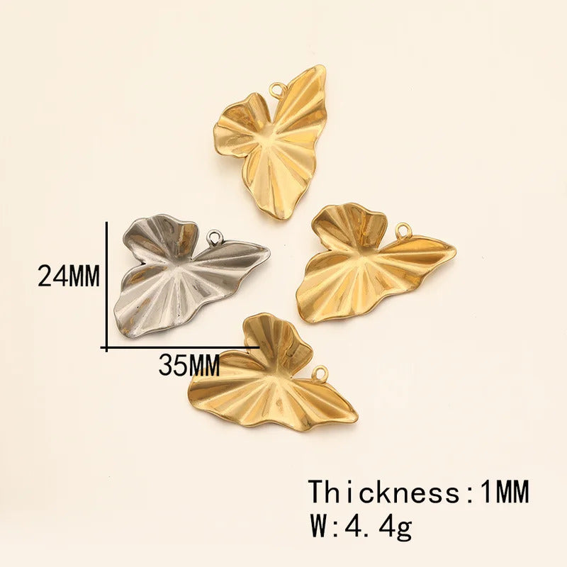 Cordial Design 24*35MM 50Pcs Pendant/Stainless Steel/Jewelry Findings & Components/Leaf Shape//Hand Made/DIY Earrings Making