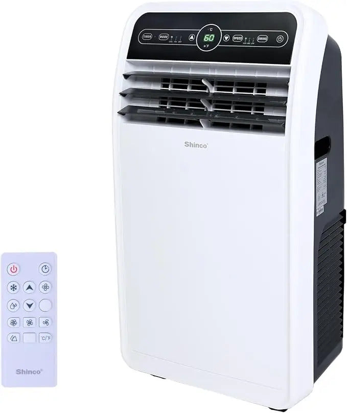 Shinco 12,000 BTU Portable Air Conditioner, PortableAC Unit with Built-in Cool,Dehumidifier&Fan Modes for up to 400 sq.ft,Remote