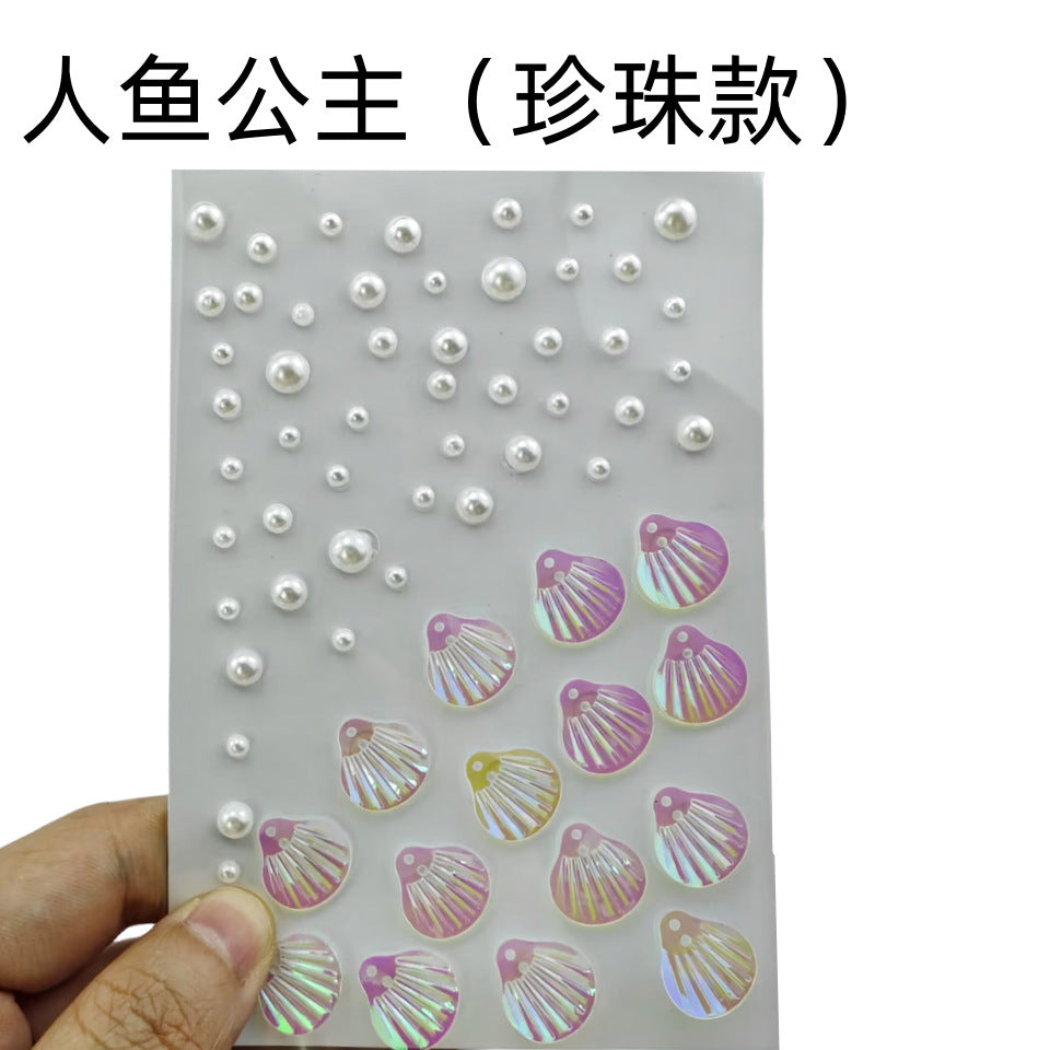 Glitter Gradient Butterfly Wing Tattoo Eye Corner Face Stickers Children's Eye Makeup DIY Stickers Fish Scale Performance Catwalk