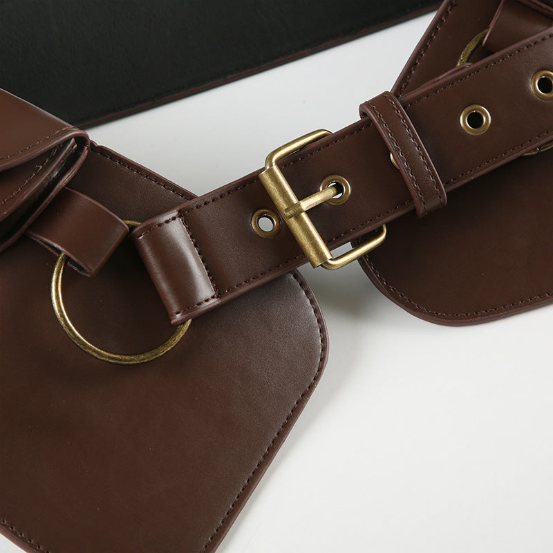 Wish Cross-Border Retro Mini Oval Bag Rivet Punching Belt Hot Girl Fashion Personality Waist Bag Wear Accessory