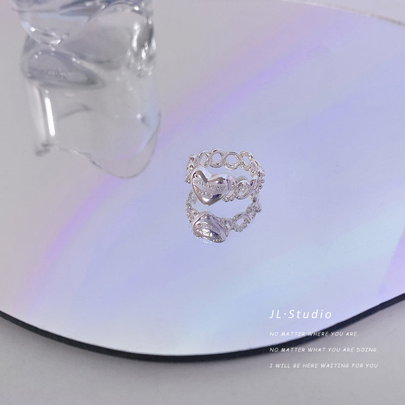 Lightning Ring Men's Light Luxury High-end Sense Distinctive Refined Ring Women