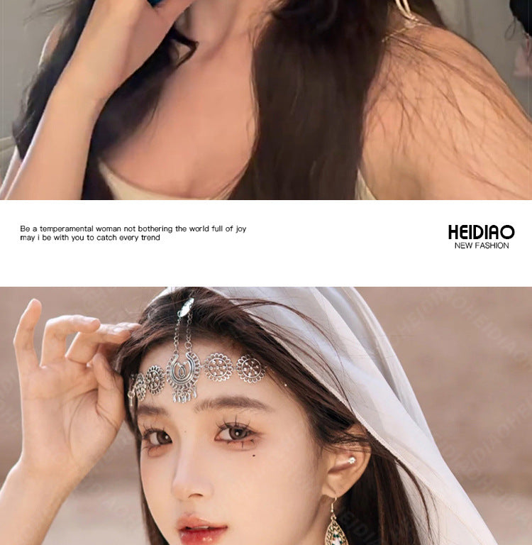 Bohemian Style Earrings Chinese Retro Style Niche Light Luxury Ear Drops Ear Hooks Vacation Style Earrings for Women