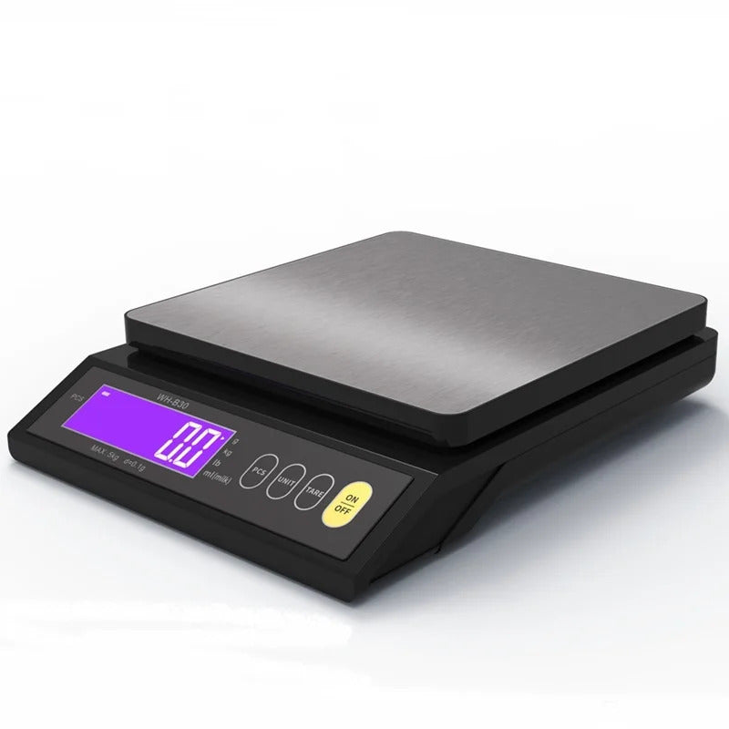 5kg 0.1g Waterproof Kitchen Scales 10kg/1g Stainless Steel Digital Food Weight Tools LED Recharge Cooking Baking Measuring Scale