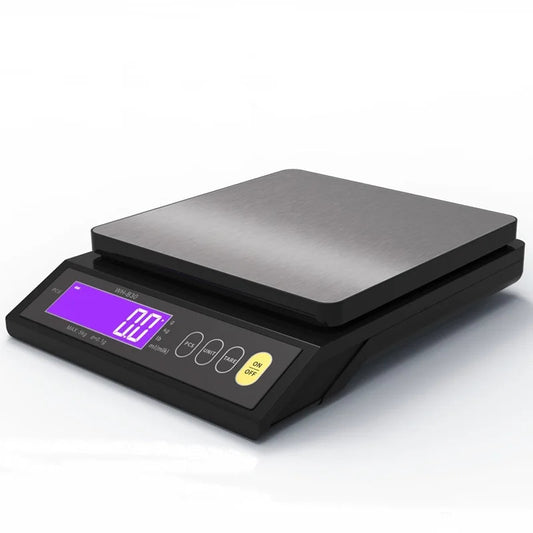 5kg 0.1g Waterproof Kitchen Scales 10kg/1g Stainless Steel Digital Food Weight Tools LED Recharge Cooking Baking Measuring Scale