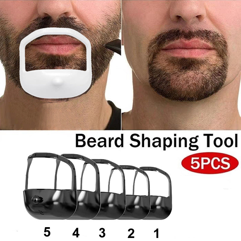 Cross-Border One Piece Dropshipping Beard Modeling Template 5-Piece Beard Modeling Template 5PCs Beard Guide 6