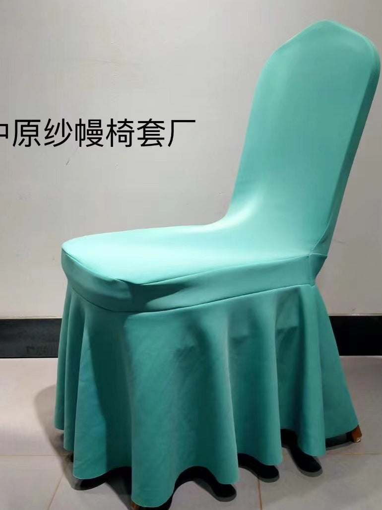 V45O Banquet Elastic Chair Cover No Tie Bowknot Chair Back Flower Decoration Wedding Hotel VIP Stool Strap