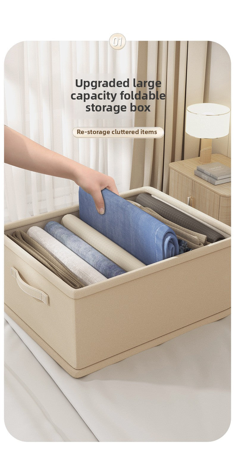 Drawer Style Wardrobe Storage Box Household Fabrics Clothes Pants without Lid Storage Cotton and Linen Storage Storage Basket Box