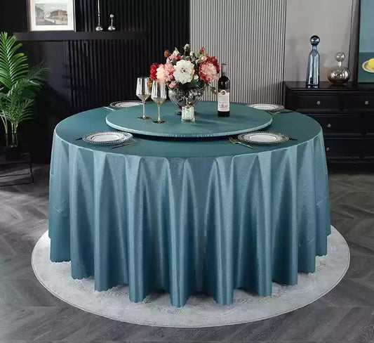 PU Non-Washable Tablecloth Waterproof Heat-Resistant Oil-Resistant Hotel Restaurant High-End Luxury Home Use Rotating Table Non-Washable Tablecloth