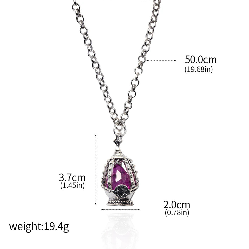 Anime Puella Magi Madoka Magica Soul Gem Necklace Crystal Pendant Ring Cosplay Costumes Lovers Jewelry Set Accessoies Prop